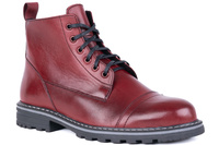 Bordowe trzewiki męskie w stylu traperka Łukbut 22240-4-Z-348 