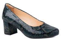 Skórzane czółenka damskie na słupku  Łukbut 23220