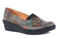 Czółenka na koturnie damskie 12100-3-J-623