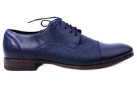 Półbuty męskie wizytowe granatowe Łukbut 41/01/56