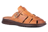 Klapki męskie brązowe, Łukbut 9620-4-L-022 