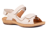 Sportowe sandały damskie  na rzepy beżowe Łukbut 6370-3-L-242 