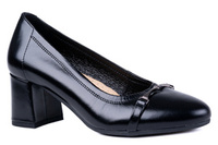 Skórzane czółenka damskie na słupku Łukbut 23150-3-J-001