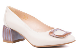  Klasyczne czółenka damskie, z ozdobą Łukbut 24180-3-J-586 