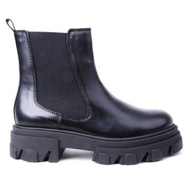 Czarne bikery młodzieżowe wsuwane 3751 Łukbut