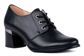 Czółenka na klocku klasyczne czarne Łukbut 21870-3-J-001 